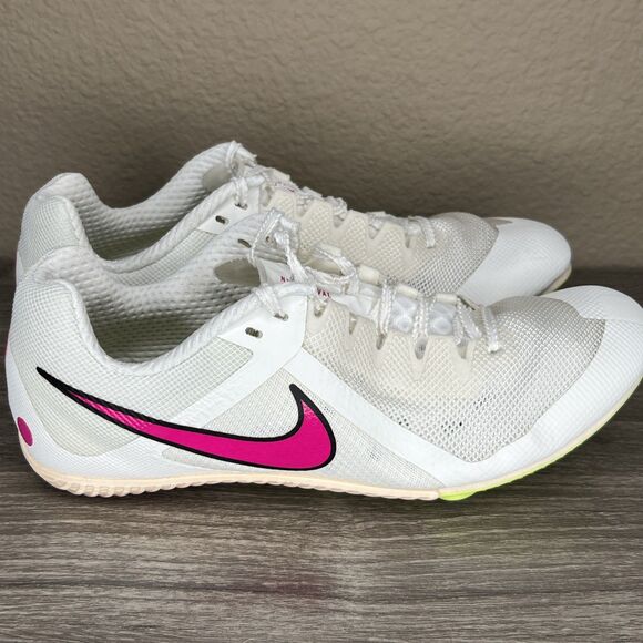 Nike Zoom Rival Multi Spikes Mens Size 8 White Pink Track Field XC Cross Country - Picture 3 of 11